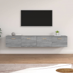 Seinakapid 2 tk, hall sonoma tamm 100 x 36,5 x 35 cm tehispuit