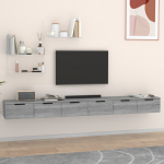 Seinakapid 2 tk, hall sonoma tamm 102x30x20 cm tehispuit