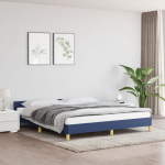 Voodiraam peatsiga ilma madratsita sinine 180x200 cm kangas