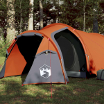 4 inimese matkatelk, hall/oranž, 360 x 135 x 105 cm, 185t taft