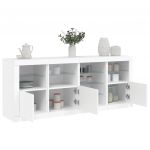 Puhvetkapp LED-tulega, valge, 164 x 37 x 67 cm