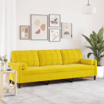 3-KOHALINE DIIVAN DEKORATIIVPATJADEGA, KOLLANE, 21 CM, SAMET