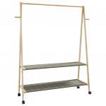 RIIDENAGI RIIULITE JA RATASTEGA 132X45,5X155,5 CM BAMBUSEST