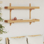 Seinariiul riiuliga hoiulaekaga Pruun 100 x 26 x 60 cm Bambus