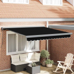Sisset&otilde;mmatav varikatus must 300 x 250 cm kangas, metall