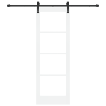 Liuguks koos tarvikute komplektiga valge 73.5x211 cm soliidne m&auml;nnipuu