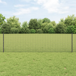 Keeratud traadi aed koos 11 u postiga hall 0.6x25 m teras
