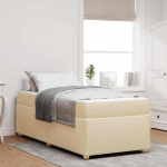 Voodiraam madratsiga cream 80 x 200 cm kangas