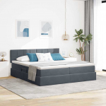 Laos voodi madratsiga peaga hoiulaekaga Tumehall 100 x 200 cm