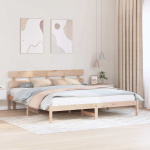 Voodiraam peatsiga Pruun 180 x 200 cm M&auml;nnipuit