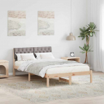Voodiraam peatsiga Pruun ja taupe 120 x 200 cm M&auml;nnipuit