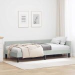 Nurga voodiraam peatsiga Helehall 80 cm x 200 cm Samet