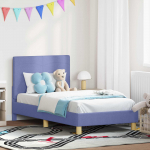Laste voodiraam peatoega peaga Jeans sinine 80 x 160 cm kangas