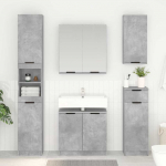 Vannitoa kapp uksega betoonhall 64,5 x 33,5 x 59 cm tehispuit