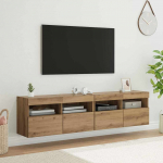 TV Seinakapid 2 tk K&auml;sit&ouml;&ouml;puu 80 x 30 x 40 cm Tehispuit