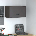 Garage'i seina kapp must 60 x 33 x 35 cm pulberkattega teras