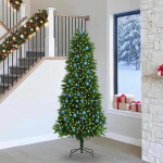 J&otilde;ulupuu koos 300 led-iga koos alusega roheline 240 cm pe