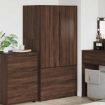Vannitoa kapp sahtliga pruun tamme 79,5 x 49 x 156 cm tehispuit