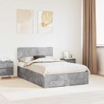 Voodiraam peatsiga sahtliga Betoonhall 120 x 200 cm Tehispuit