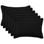 Diivanipadi 6 tk HOUTEN must 50 x 80 cm boucl&eacute;