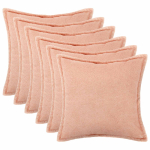 Diivanipadi 6 tk HOUTEN roosa 70 x 70 cm boucl&eacute;
