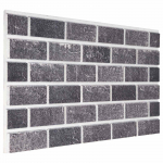 Seinapaneelid 10 pcs Must ja Hall 100 x 50 cm EPS vaht