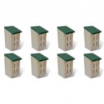 276007 vidaXL Butterfly Houses 8 tk Wood 14x15x22 cm (2x41291)