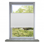 Plisseekardin 40 x 125 cm valge
