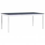 S&ouml;&ouml;gilaud valge ja hall 180 x 90 x 73 cm m&auml;nnipuit