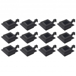 P&auml;ikesepatareiga aiavalgustid 12 tk led kandiline 12 cm must