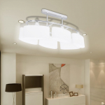 Ellipsikujuline laelamp klaasist kuplitega 4 tk, e14