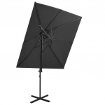 Konsooldisainiga p&auml;ikesevari topelt katus 250x250 cm antratsiit