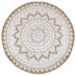 Vaip, punutud džuut, tr&uuml;kimustriga, 210 cm, &uuml;mmargune