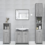 Vannitoakapp, hall sonoma tamm, 30x30x183,5 cm, tehispuit