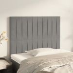 Voodipeatsid 2 tk, helehall, 100x5x78/88 cm, samet