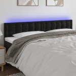 LED-voodipeats, must, 160x5x78/88 cm, samet