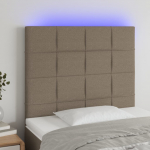 LED-voodipeats, pruunikashall, 80x5x118/128 cm, kangas