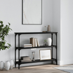 Konsoollaud, must, 100x22,5x75 cm, tehispuit