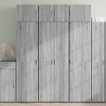 Hoiukapp, hall sonoma tamm, 70 x 42,5 x 225 cm tehispuit