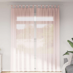 Aasadega voilee kardinad 2 tk, helepunased, 140 x 260 cm