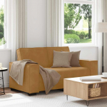 Kahekohaline diivan, pruun, 160 x 78 x 84 cm, samet