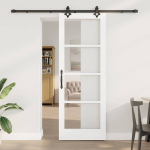 Liuguks valge 78 x 211 cm puit ja metall