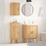 Vannitoa m&ouml;&ouml;blikomplekt sahtliga 3 tk pruun 114 x 43 x 73.5 cm