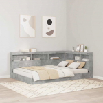 Riiulitega voodipeats betoonihall 120 cm tehispuit