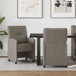 Ratastega S&ouml;&ouml;gi-toolid 2 tk Hall 57 x 67 x 95 cm Kunstnahk