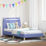 Laste voodiraam peatoega peaga Jeans sinine 80 x 200 cm kangas