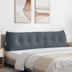 Seljatugi padi tumehall 180 x 24 x 50 cm samet