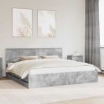 Voodiraam sahtliga peaga betoonhall 200 x 200 cm inseneripuit