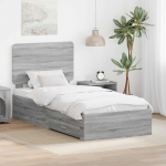 Voodiraam peatsiga sahtliga Hall Sonoma 100 x 200 cm Tehispuit