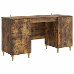 Laud riiuliga Suitsutatud tamm 142,5 x 50 x 75 cm Tehispuit